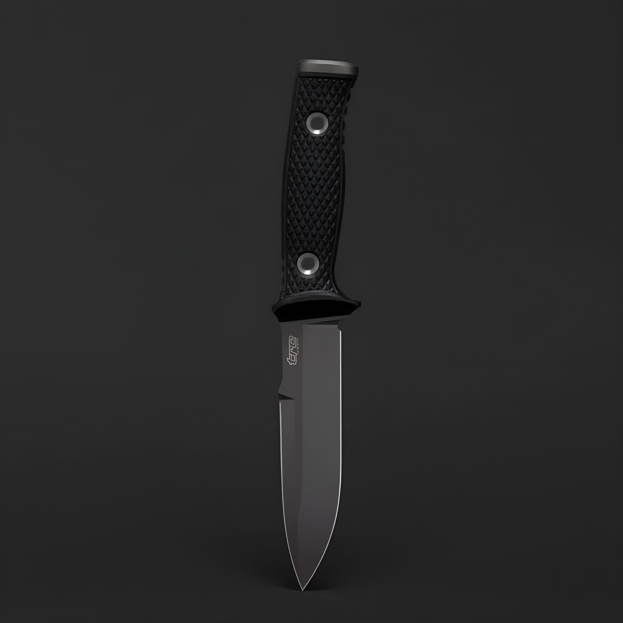 Mille Cuori Signature Series Grey - Vanadis 4 Extra steel blade with Black Canvas Micarta handle, 132mm blade length