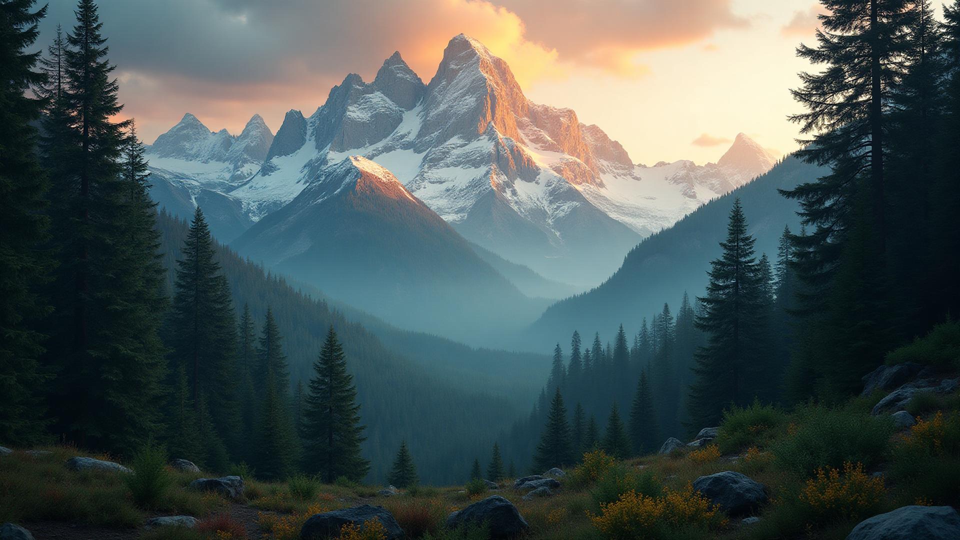 Epic wilderness landscape showcasing TRC outdoor knife collection environments from tundra to jungle